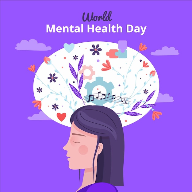 Free Vector world mental health day design