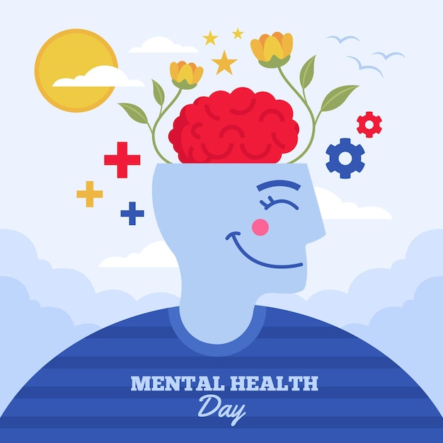 Free Vector world mental health day