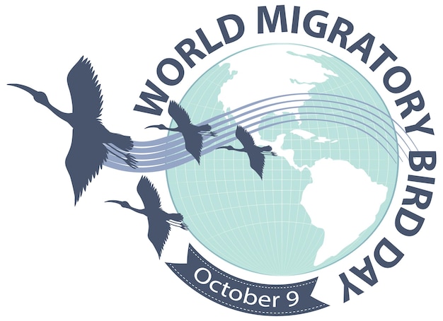 Free Vector world migratory bird day banner concept