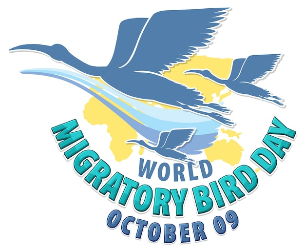 Free Vector world migratory bird day banner design