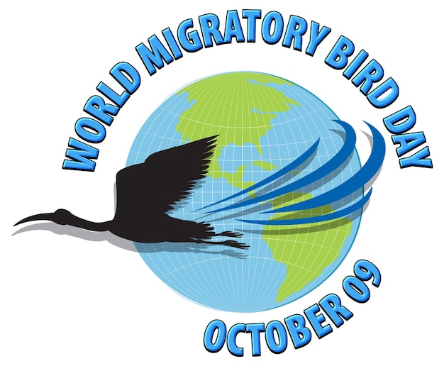 Free Vector world migratory bird day banner design