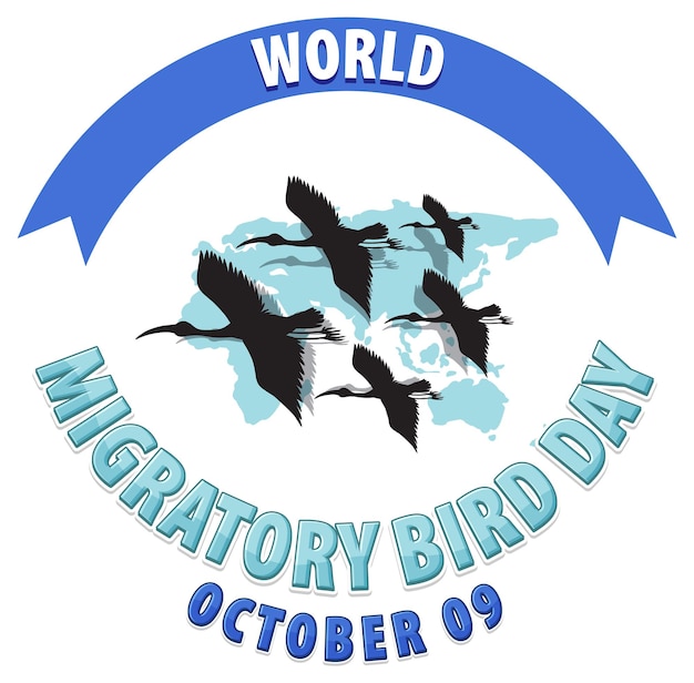 Free Vector world migratory bird day banner design