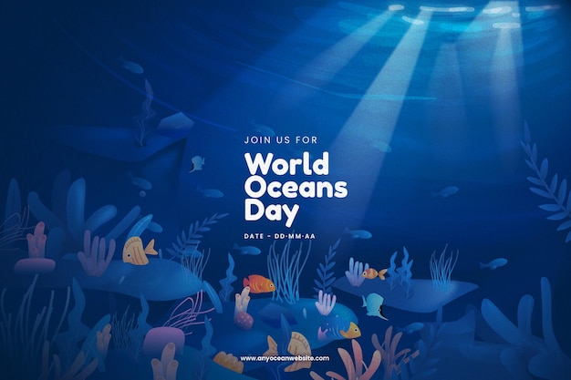 World oceans day background