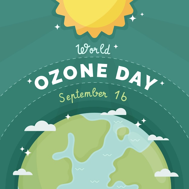 Free Vector world ozone day illustration