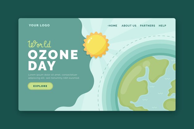 World ozone day landing page template