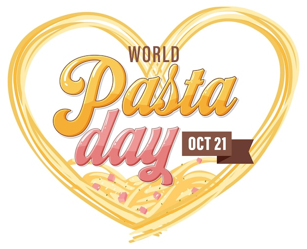 Free Vector world pasta day banner design