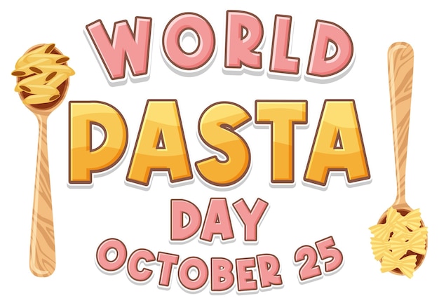 Free Vector world pasta day banner design