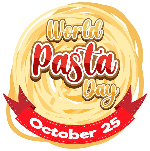 Free Vector world pasta day poster design