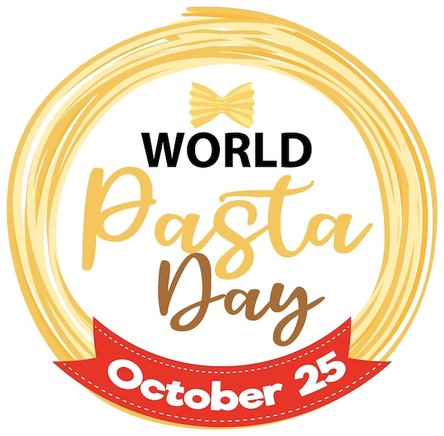 Free Vector world pasta day poster design