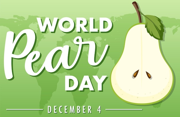 Free vector world pear day poster design