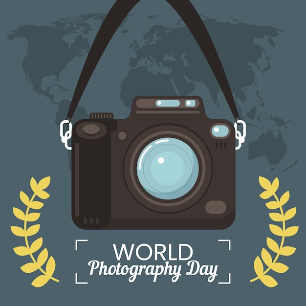 World photography day event illustration