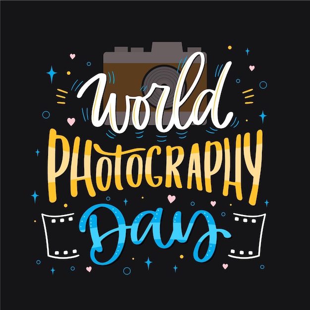 World photography day lettering