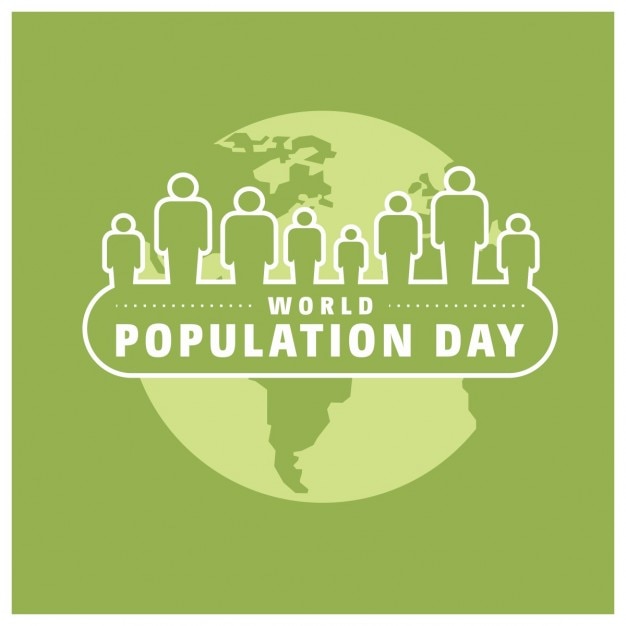 Free Vector world population day 