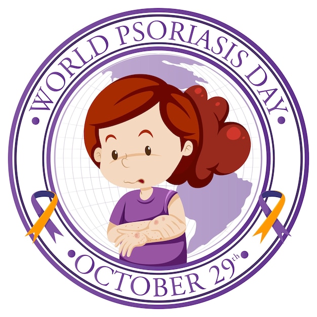 Free Vector world psoriasis day banner design