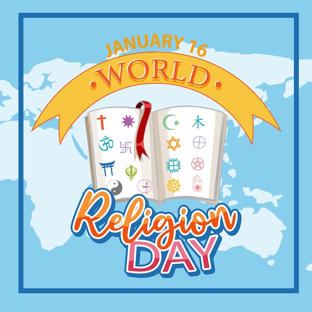 Free Vector world religion day banner design