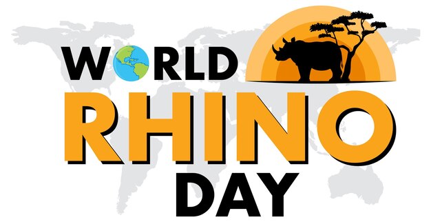 World Rhino Day September 22 Banner