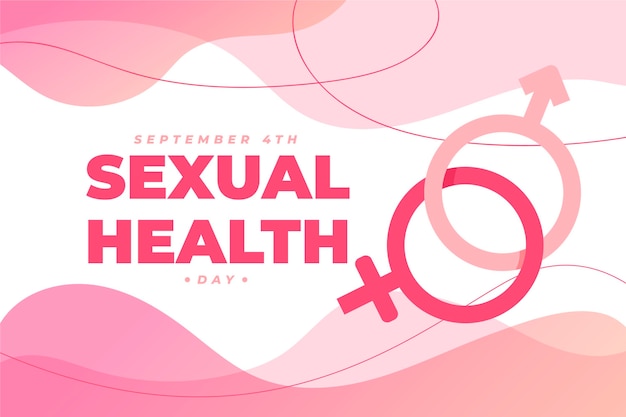 World sexual health day background with gender signs