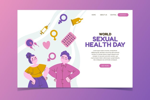 World sexual health day landing page template