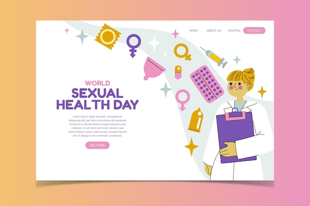 World sexual health day landing page template