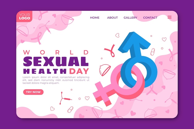 World sexual health day landing page template