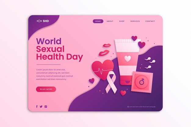 World sexual health day landing page template