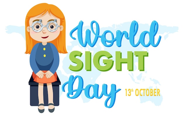 Free vector world sight day poster design