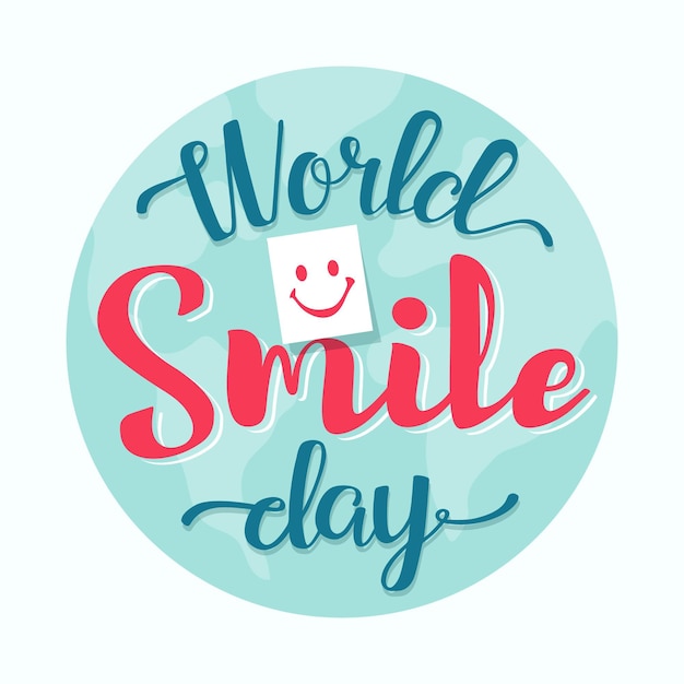 World smile day lettering