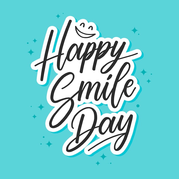 World smile day lettering