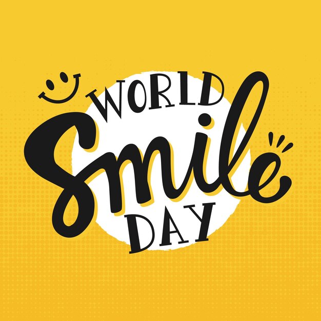 World smile day - lettering