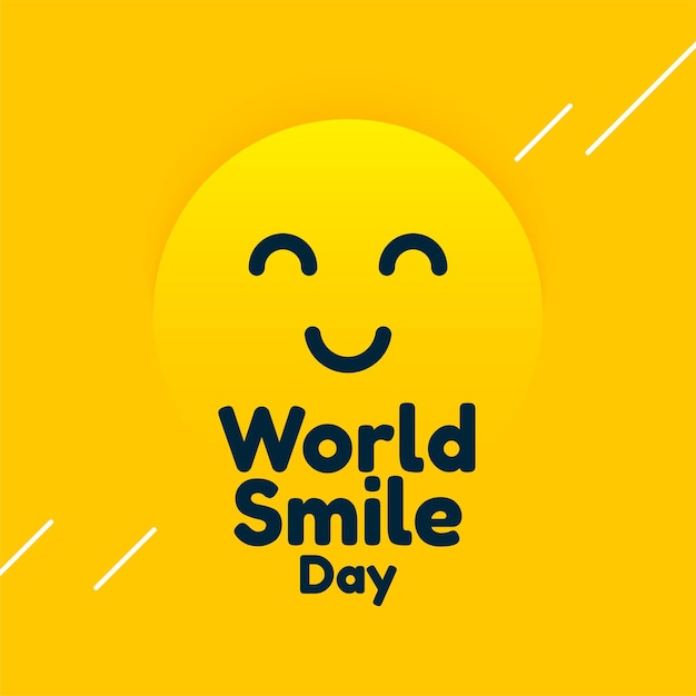 Free Vector world smile day yellow design template