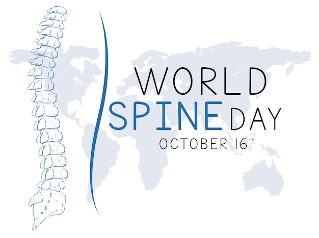 Free Vector world spine day banner design