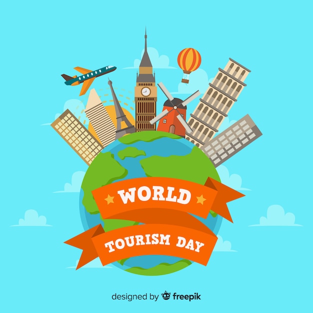 Free vector world tourism day background