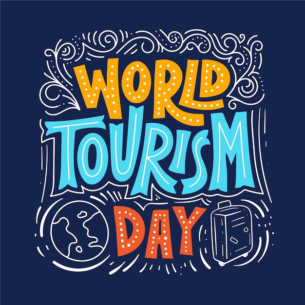 World tourism day - lettering concept