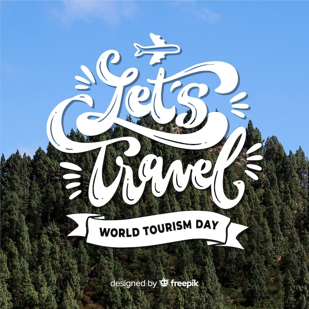 World tourism day with nature background