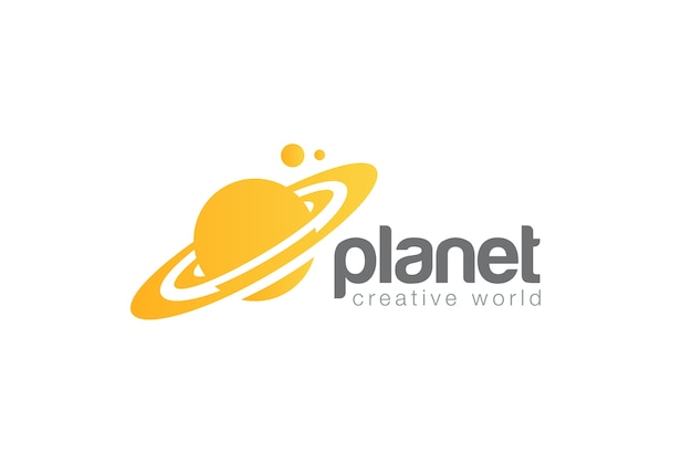 Free Vector world travel planet logo    . negative space style.