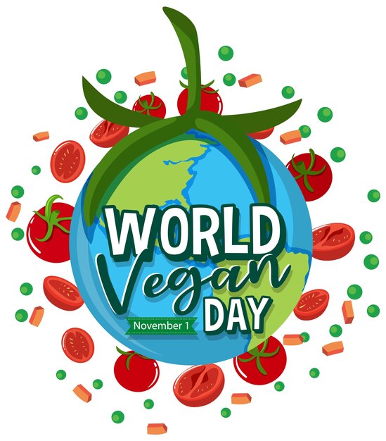 World Vegan Day Logo Concept