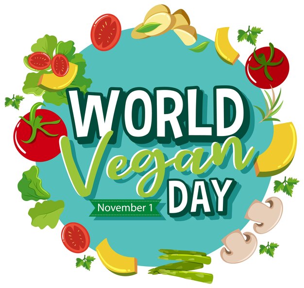 World Vegan Day Logo Concept