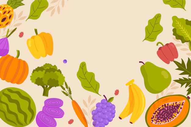 Free Vector world vegetarian day flat design background