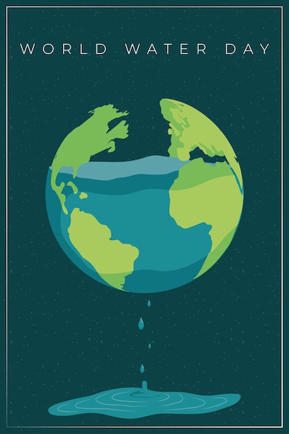 Free vector world water day invitation card