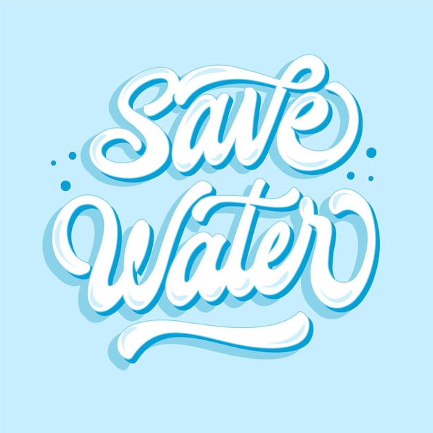 World water day lettering