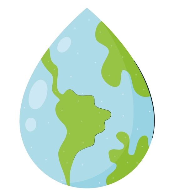 Free vector world water drop