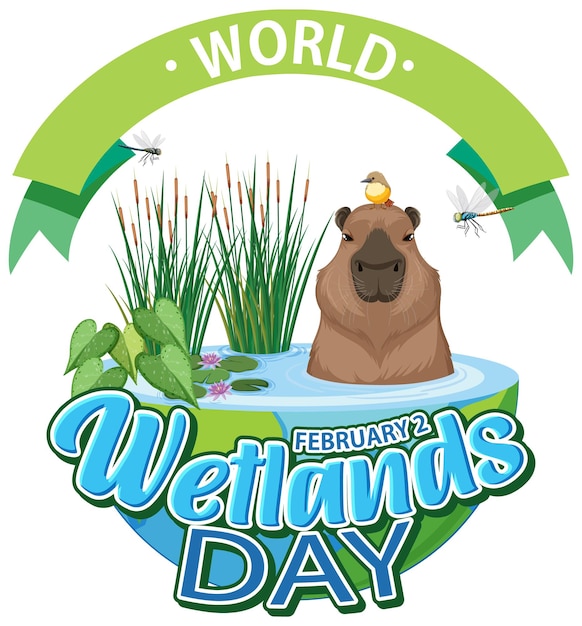 Free vector world wetlands day on february icon