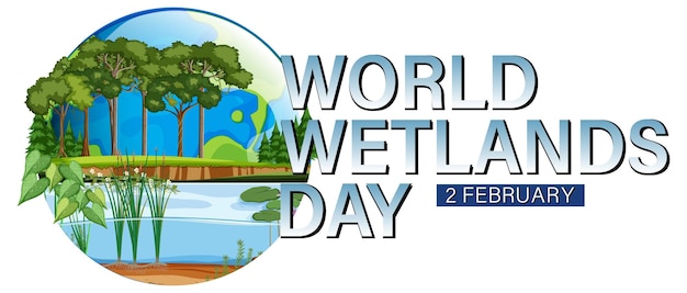 Free Vector world wetlands day logo design