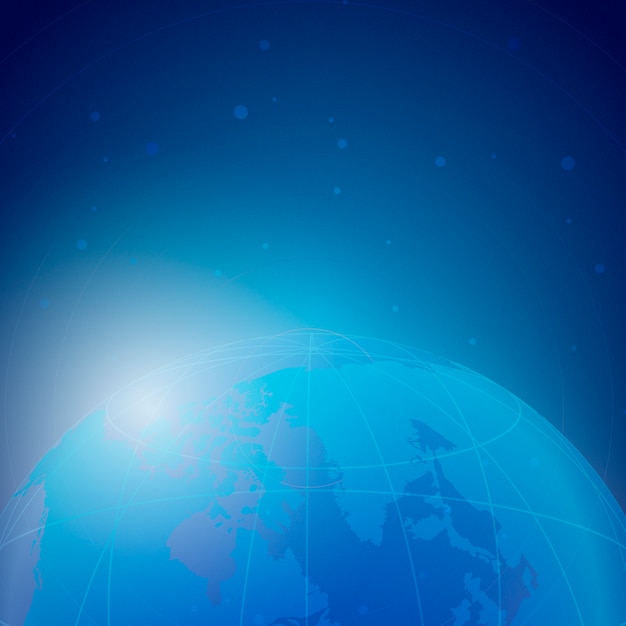 Worldwide connection blue background illustration vector