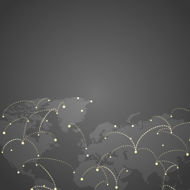 Free Vector worldwide connection gray background illustration vector