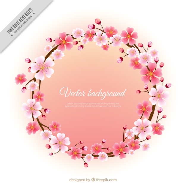 Wreath of cherry blossoms