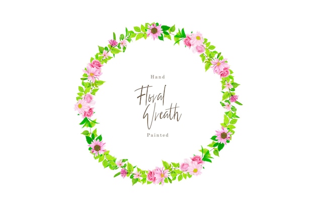 Free Vector wreath hand drawn floral design