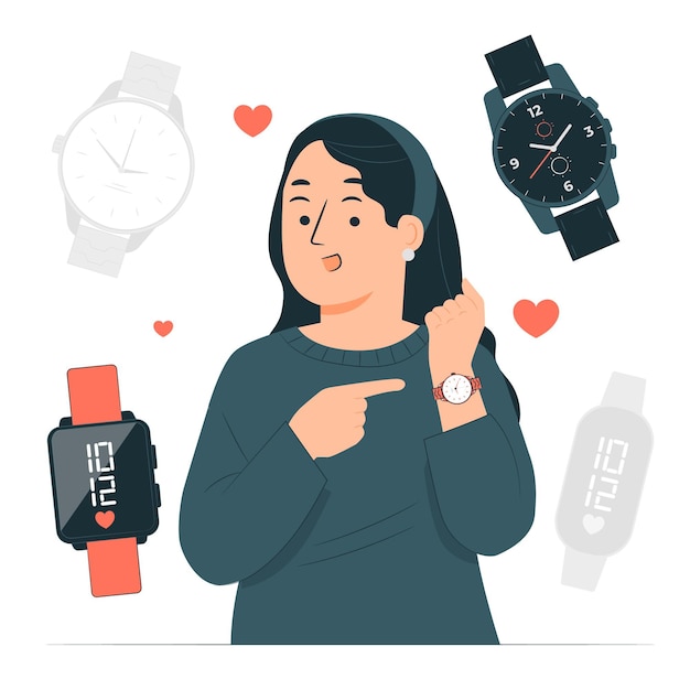 Free Vector wristwatch concept illustration