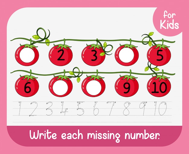 Write each missing number