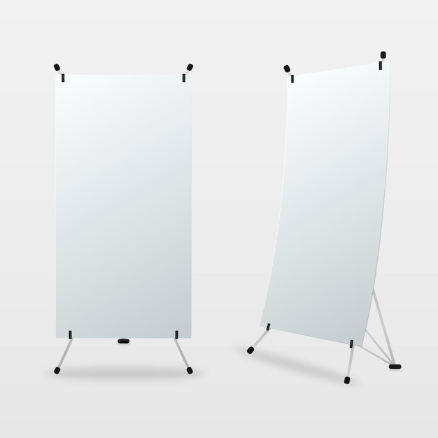 Free Vector x stand banners set